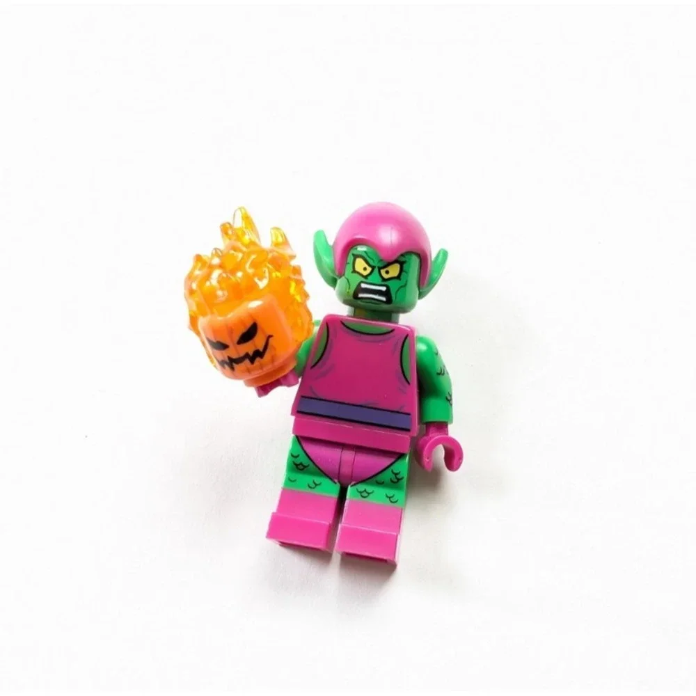 Lego Green Goblin Magenta Minifigure 76057 Marvel Spider-Man w/ Pumpkin Bomb